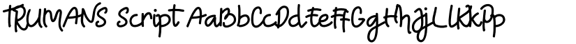 TRUMANS Script font