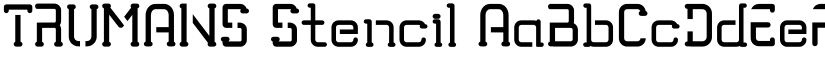 TRUMANS Stencil font