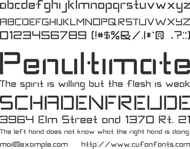 TANTRA font preview