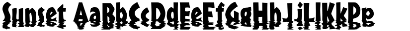 Sunset font