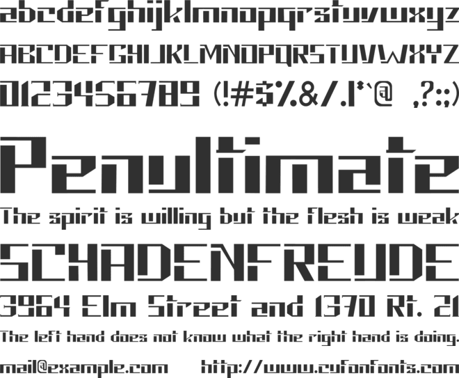 Neolion font preview