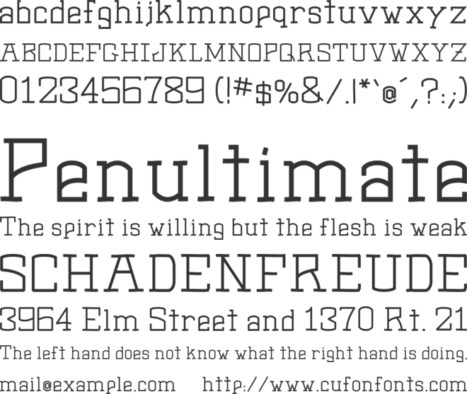 Bowlodrome Jiggs font preview