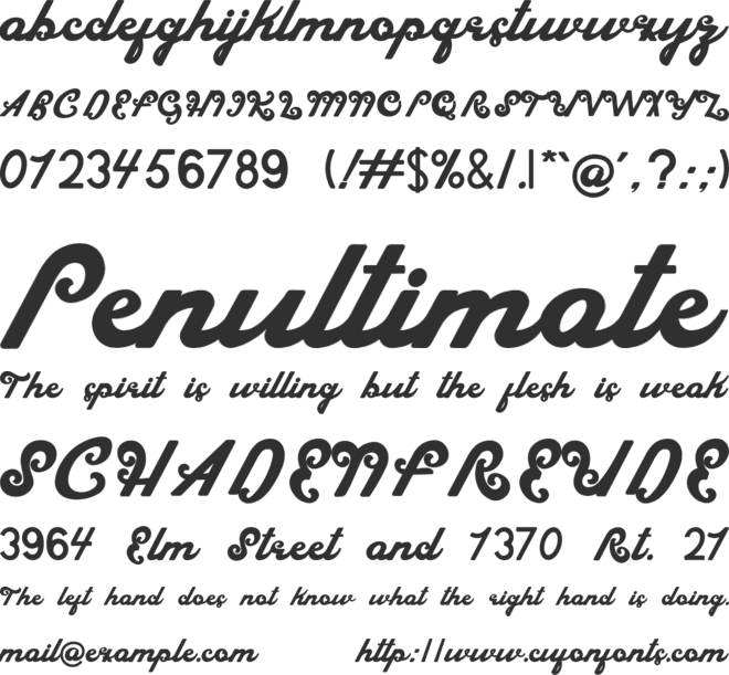 Chalk Clouds font preview