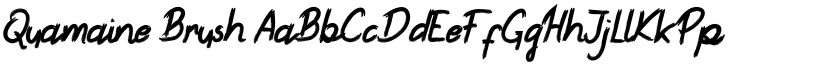 Quamaine Brush font