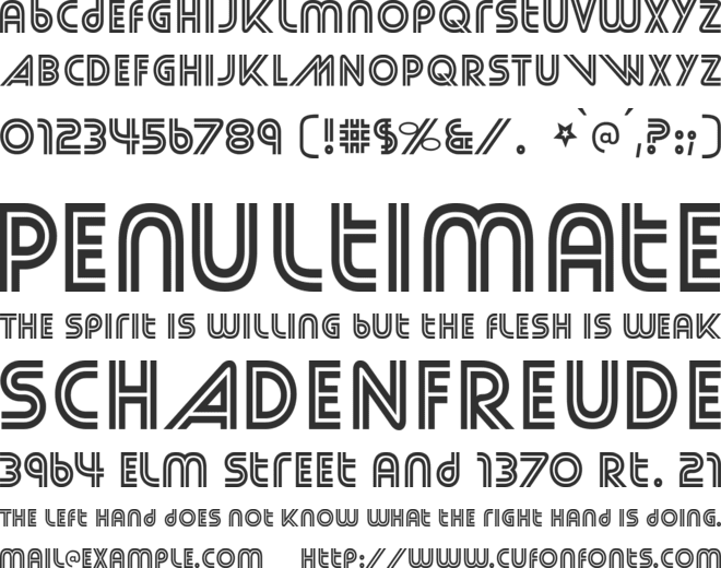 Street Cred font preview