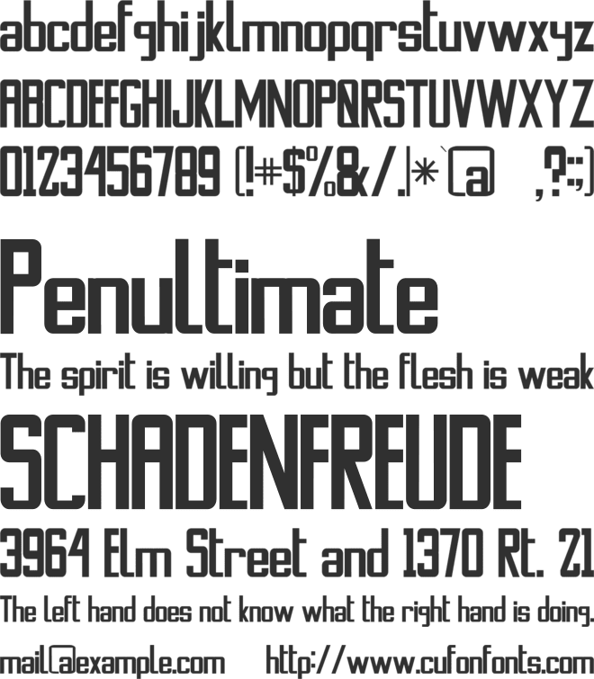 Stanwick font preview