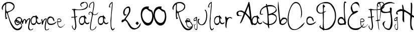 Romance Fatal 2.00 Regular font