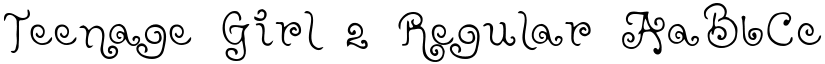 Teenage Girl 2 Regular font