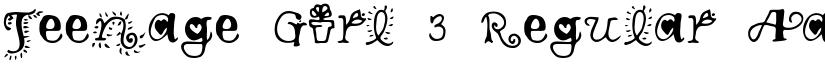 Teenage Girl 3 Regular font