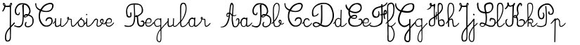 JBCursive Regular font