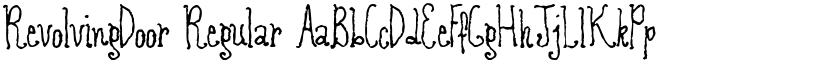 RevolvingDoor Regular font