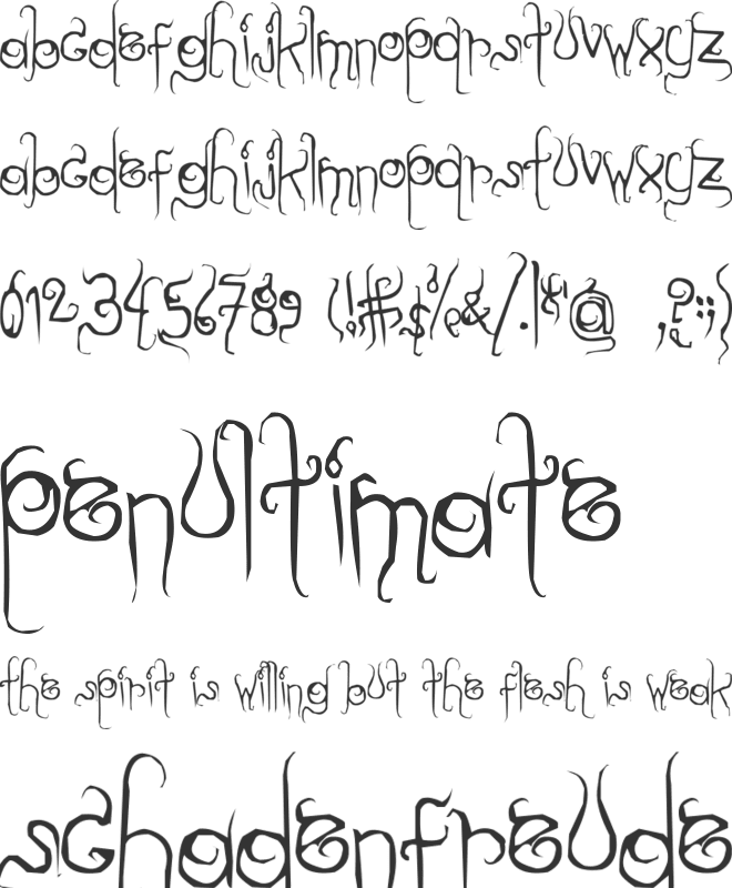 dilate. font preview