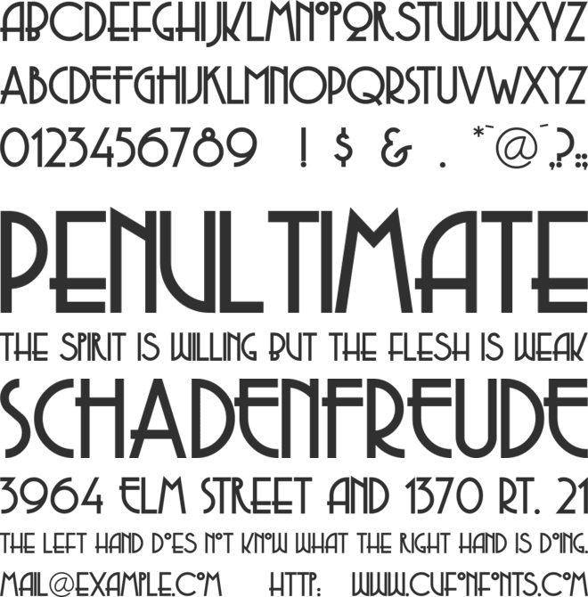 Copasetic font preview