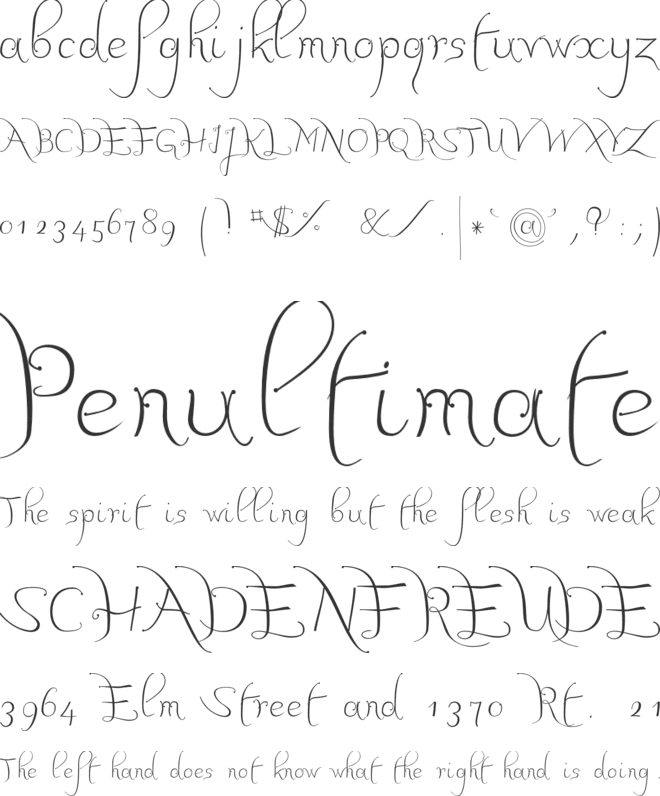 JBCalli font preview