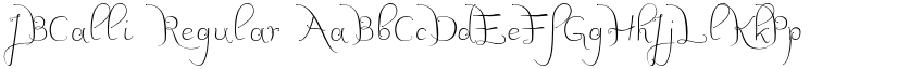 JBCalli Regular font