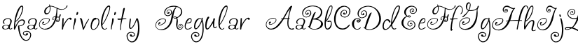 akaFrivolity Regular font