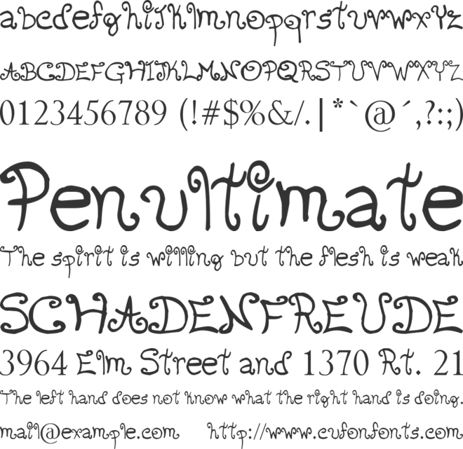 romanticfont2 font preview
