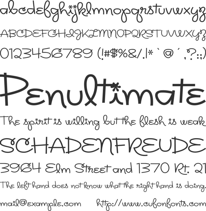 Rickles font preview
