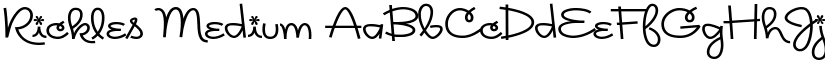 Rickles Medium font
