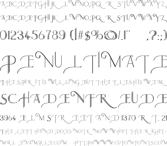 Larkin Capitals font preview