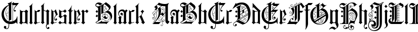 Colchester Black font