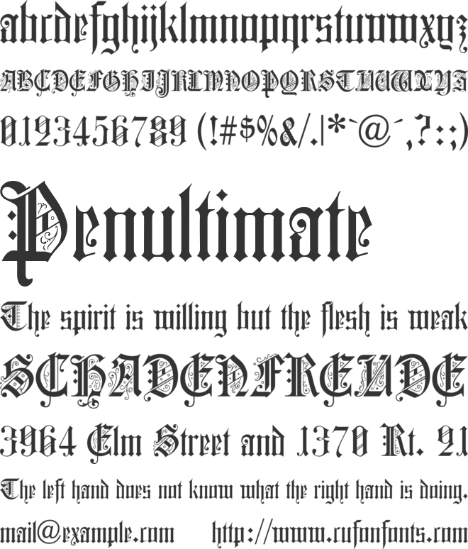 Colchester font preview