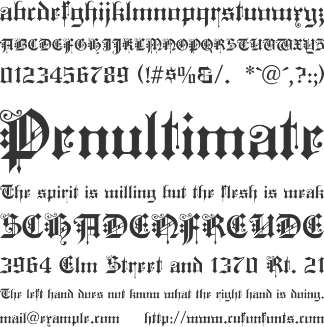 KingsCross font preview