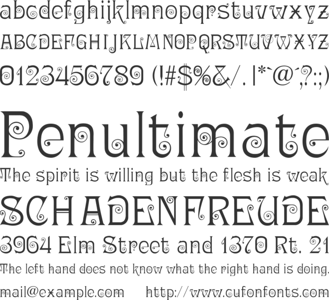 Ringlet font preview