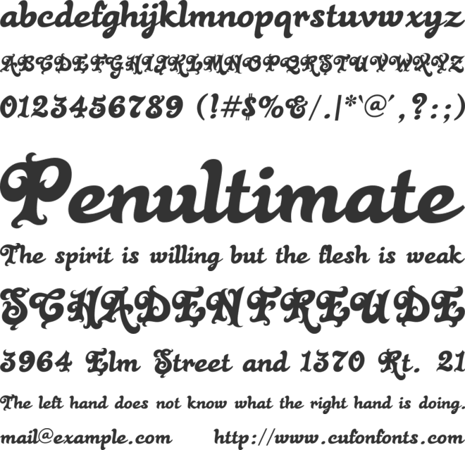 Black Rose font preview