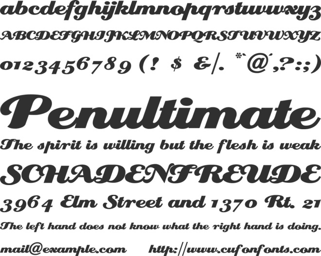 Creampuff font preview