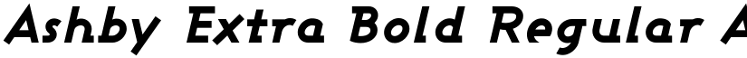 Ashby Extra Bold Regular font
