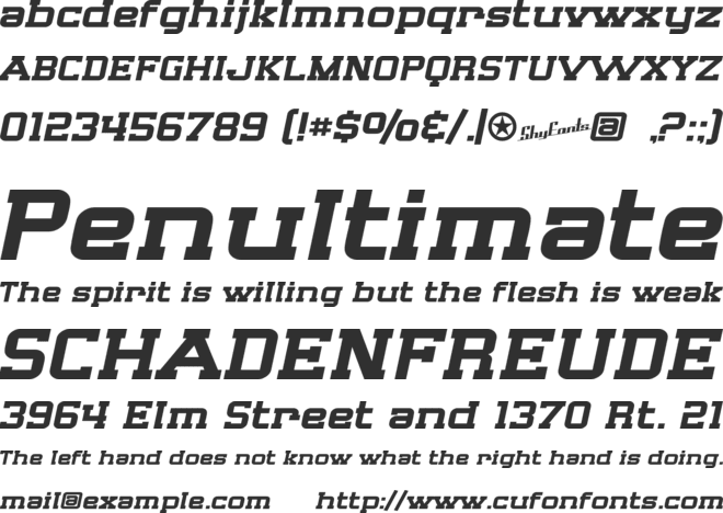 SF Big Whiskey Extended font preview