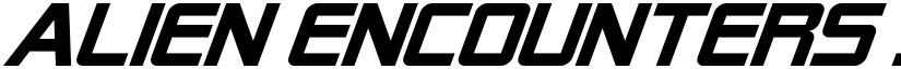 Alien Encounters Solid font download
