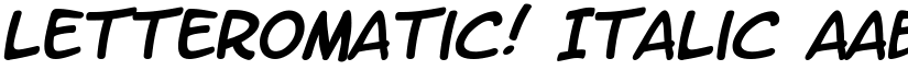 LetterOMatic! Italic font