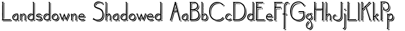 Landsdowne Shadowed font