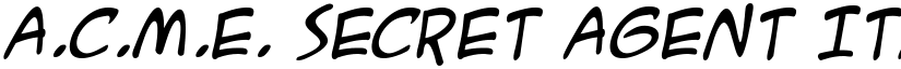 A.C.M.E. Secret Agent font download