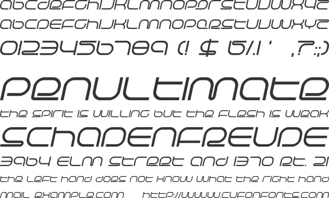 Life Support font preview