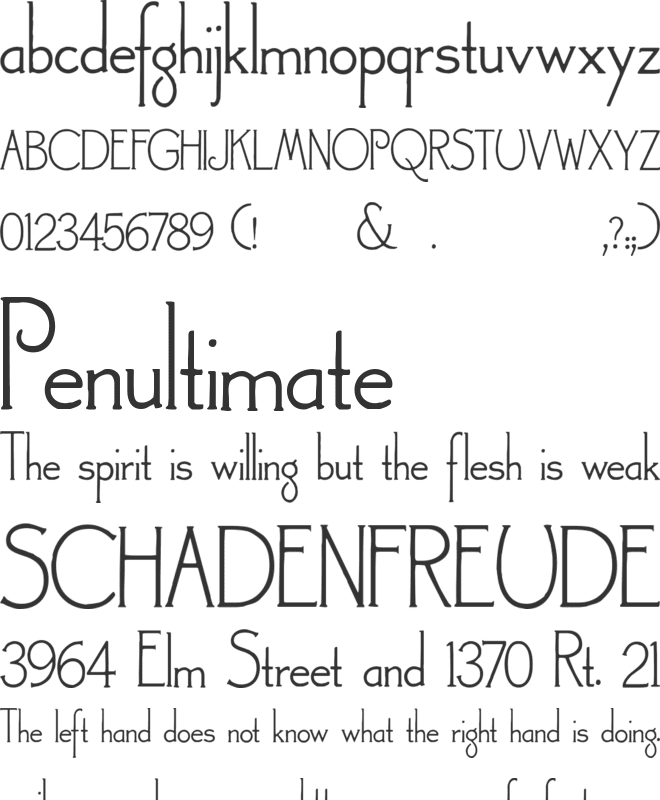 Landsdowne font preview