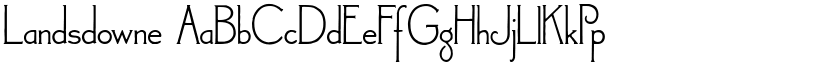 Landsdowne font