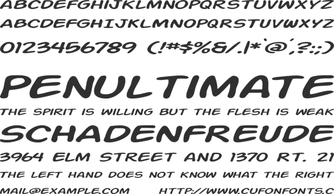 Action Man Extended font preview