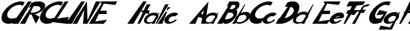 CIRCLINE Italic font