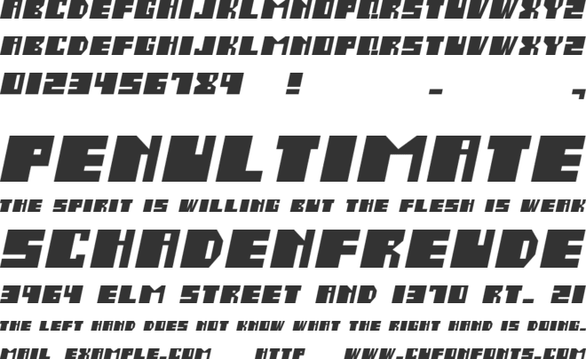 Salmiak font preview