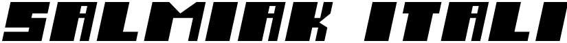 Salmiak Italic Regular font