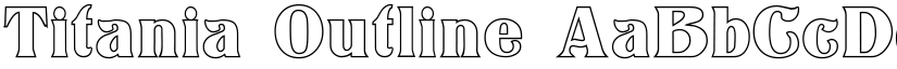 Titania Outline font