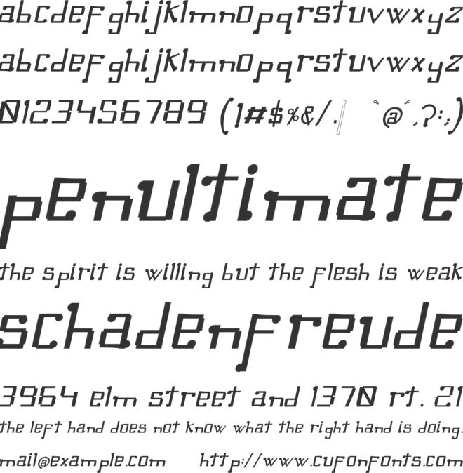 Omellons font preview