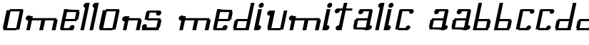 Omellons MediumItalic font