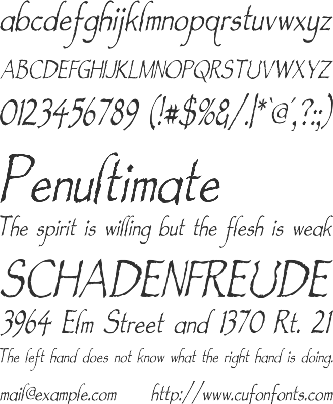 Feldicouth Compressed font preview