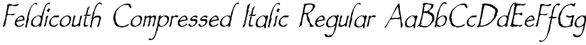 Feldicouth Compressed Italic Regular font