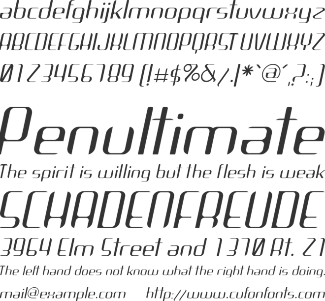 Arbeka font preview