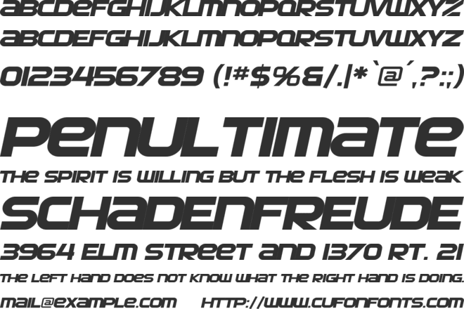 SF Automaton Extended font preview